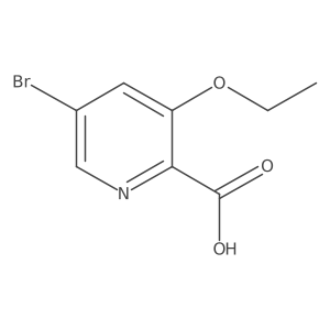 5-Bromo-3-ethoxypicolinic acid结构式