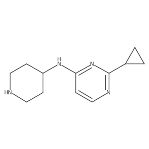 2-cyclopropyl-N-(piperidin-4-yl)pyrimidin-4-amine Structure