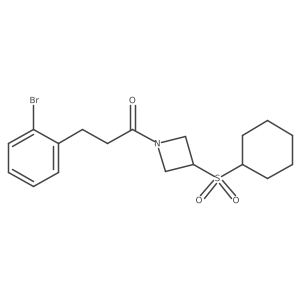 3-(2-Bromophenyl)-1-(3-(cyclohexylsulfonyl)azetidin-1-yl)propan-1-one结构式