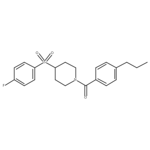 (4-((4-Fluorophenyl)sulfonyl)piperidin-1-yl)(4-propylphenyl)methanone Structure