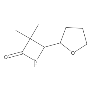3,3-Dimethyl-4-(oxolan-2-yl)azetidin-2-one结构式