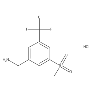 [3-Methanesulfonyl-5-(trifluoromethyl)phenyl]methanamine hydrochloride Structure