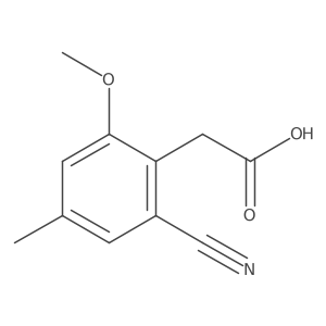 Benzeneacetic acid, 2-cyano-6-methoxy-4-methyl-结构式