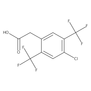 2-(4-Chloro-2,5-bis(trifluoromethyl)phenyl)acetic acid Structure