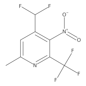 4-(Difluoromethyl)-6-methyl-3-nitro-2-(trifluoromethyl)pyridine Structure