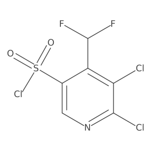 2,3-Dichloro-4-(difluoromethyl)pyridine-5-sulfonyl chloride Structure
