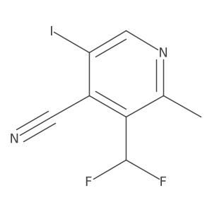 4-Cyano-3-(difluoromethyl)-5-iodo-2-methylpyridine Structure