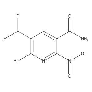 6-Bromo-5-(difluoromethyl)-2-nitronicotinamide结构式
