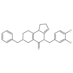 7-Benzyl-4-(3,4-dichlorobenzyl)-1,2,6,7,8,9-hexahydroimidazo[1,2-a]pyrido[3,4-e]pyrimidin-5(4H)-one结构式