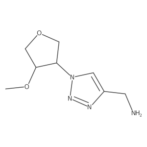(1-((3R,4S)-4-Methoxytetrahydrofuran-3-yl)-1H-1,2,3-triazol-4-yl)methanamine Structure
