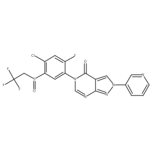 5-[4-chloro-2-fluoro-5-(2,2,2-trifluoroethanesulfinyl)phenyl]-2-(pyridin-3-yl)-2H,4H,5H-pyrazolo[3,4-d]pyrimidin-4-one Structure