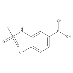 B-[4-chloro-3-[(methylsulfonyl)amino]phenyl]boronic acid结构式