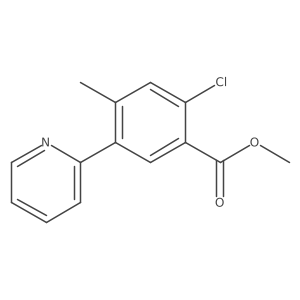 2-Chloro-4-methyl-5-(2-pyridinyl)benzoic acid methyl ester结构式