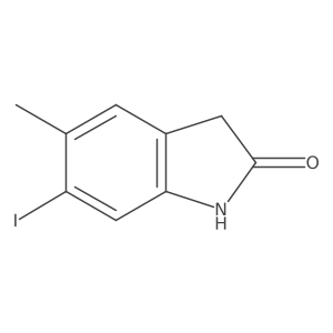 6-Iodo-5-methyl-2-oxindole结构式