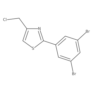 4-(Chloromethyl)-2-(3,5-dibromophenyl)thiazole结构式