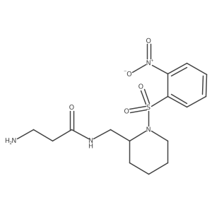 3-amino-N-{[1-(2-nitrobenzenesulfonyl)piperidin-2-yl]methyl}propanamide Structure