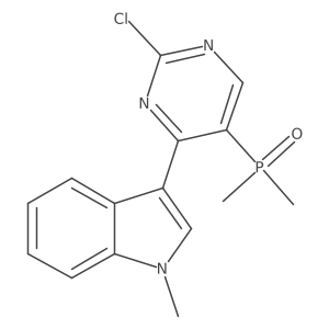 3-[2-Chloro-5-(dimethylphosphinyl)-4-pyrimidinyl]-1-methyl-1H-indole结构式