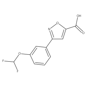 3-[3-(Difluoromethoxy)phenyl]-1,2-oxazole-5-carboxylic acid Structure