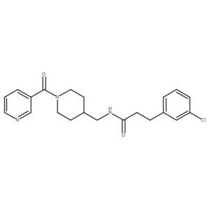 3-(3-chlorophenyl)-N-((1-nicotinoylpiperidin-4-yl)methyl)propanamide Structure