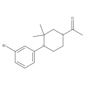 1-[4-(3-Bromophenyl)-3,3-dimethyl-1-piperazinyl]ethanone结构式