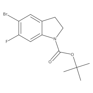 5-Bromo-6-fluoro-2,3-dihydroindole-1-carboxylic acid tert-butyl ester Structure