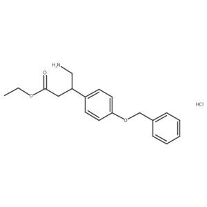 (S)-Ethyl 4-amino-3-(4-(benzyloxy)phenyl)butanoate hydrochloride结构式