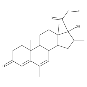 Pregna-4,6-diene-3,20-dione, 21-fluoro-17-hydroxy-6,16I+/--dimethyl- Structure
