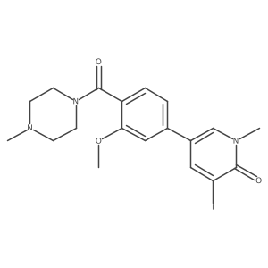 3-Iodo-5-[3-methoxy-4-[(4-methyl-1-piperazinyl)carbonyl]phenyl]-1-methyl-2(1h)-pyridinone结构式