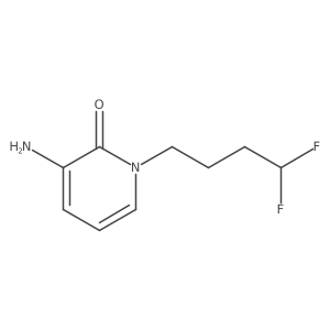 3-Amino-1-(4,4-difluorobutyl)-1,2-dihydropyridin-2-one结构式