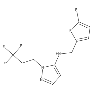 N-[(5-fluorothiophen-2-yl)methyl]-1-(3,3,3-trifluoropropyl)-1H-pyrazol-5-amine结构式