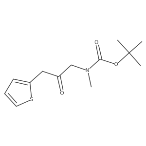 tert-butyl N-methyl-N-[2-oxo-3-(thiophen-2-yl)propyl]carbamate结构式