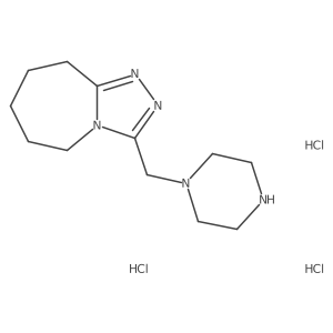 1-({5H,6H,7H,8H,9H-[1,2,4]triazolo[4,3-a]azepin-3-yl}methyl)piperazine trihydrochloride结构式