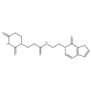 3-(2,4-dioxo-1,3-diazinan-1-yl)-N-[2-(4-oxothieno[3,2-d]pyrimidin-3-yl)ethyl]propanamide结构式