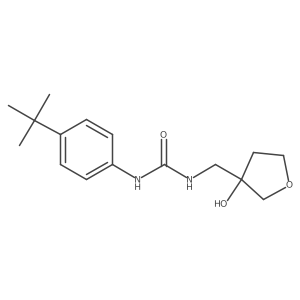 1-(4-(Tert-butyl)phenyl)-3-((3-hydroxytetrahydrofuran-3-yl)methyl)urea结构式