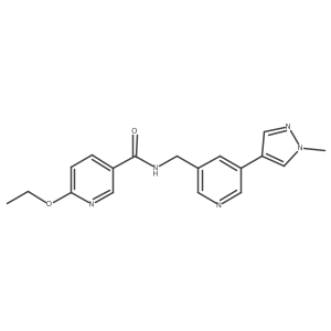 6-ethoxy-N-((5-(1-methyl-1H-pyrazol-4-yl)pyridin-3-yl)methyl)nicotinamide Structure