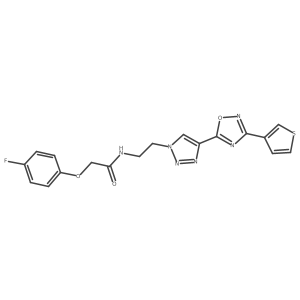 2-(4-fluorophenoxy)-N-(2-(4-(3-(thiophen-3-yl)-1,2,4-oxadiazol-5-yl)-1H-1,2,3-triazol-1-yl)ethyl)acetamide Structure