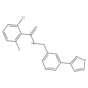 2-chloro-6-fluoro-N-{[5-(furan-3-yl)pyridin-3-yl]methyl}benzamide结构式