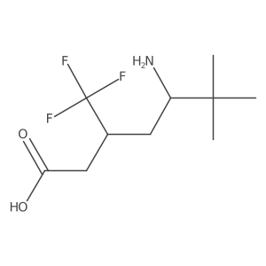 5-Amino-6,6-dimethyl-3-(trifluoromethyl)heptanoic acid结构式