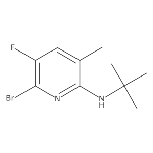 6-Bromo-N-(1,1-dimethylethyl)-5-fluoro-3-methyl-2-pyridinamine结构式