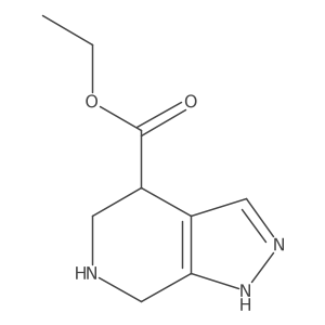 ethyl 2H,4H,5H,6H,7H-pyrazolo[3,4-c]pyridine-4-carboxylate结构式