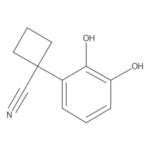 1-(2,3-Dihydroxyphenyl)cyclobutane-1-carbonitrile Structure
