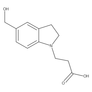 3-(5-(Hydroxymethyl)indolin-1-yl)propanoic acid Structure
