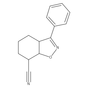 (3aS,7S,7aR)-3-Phenyl-3a,4,5,6,7,7a-hexahydrobenzo[d]isoxazole-7-carbonitrile Structure