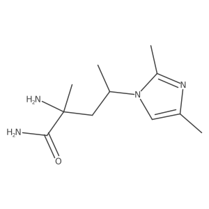 2-amino-4-(2,4-dimethyl-1H-imidazol-1-yl)-2-methylpentanamide结构式