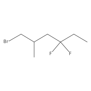 1-Bromo-4,4-difluoro-2-methylhexane Structure