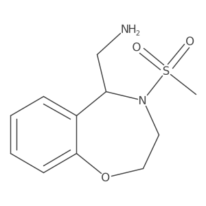 (4-Methanesulfonyl-2,3,4,5-tetrahydro-1,4-benzoxazepin-5-yl)methanamine Structure