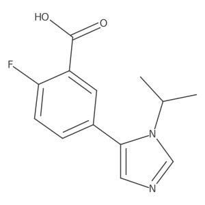 2-Fluoro-5-(3-propan-2-ylimidazol-4-yl)benzoic acid Structure