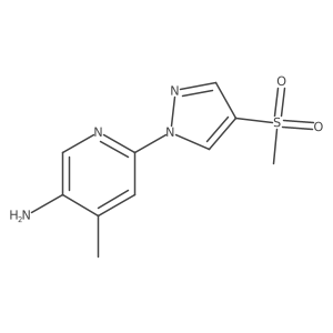 6-(4-methanesulfonyl-1H-pyrazol-1-yl)-4-methylpyridin-3-amine Structure