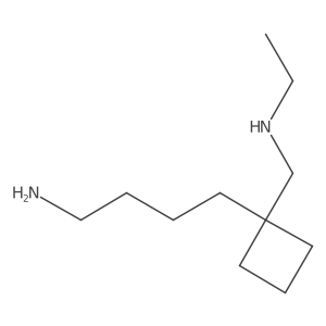 4-{1-[(Ethylamino)methyl]cyclobutyl}butan-1-amine Structure