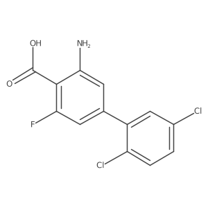 2-Amino-4-(2,5-dichlorophenyl)-6-fluorobenzoic acid结构式